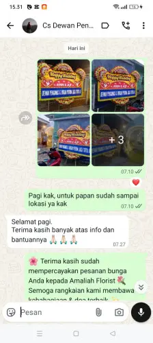 Testimonial Papan Bunga Pernikahan cikarang